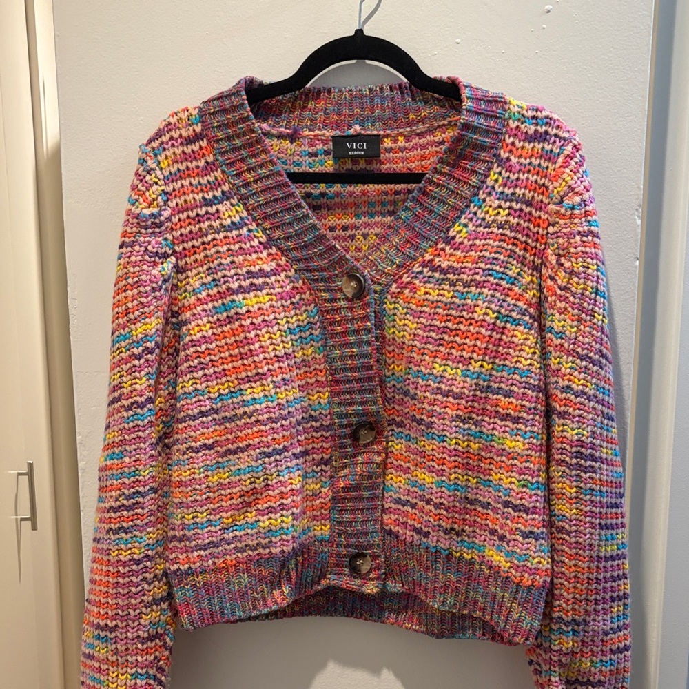 Vici Colorful Knit Women's Cardigan